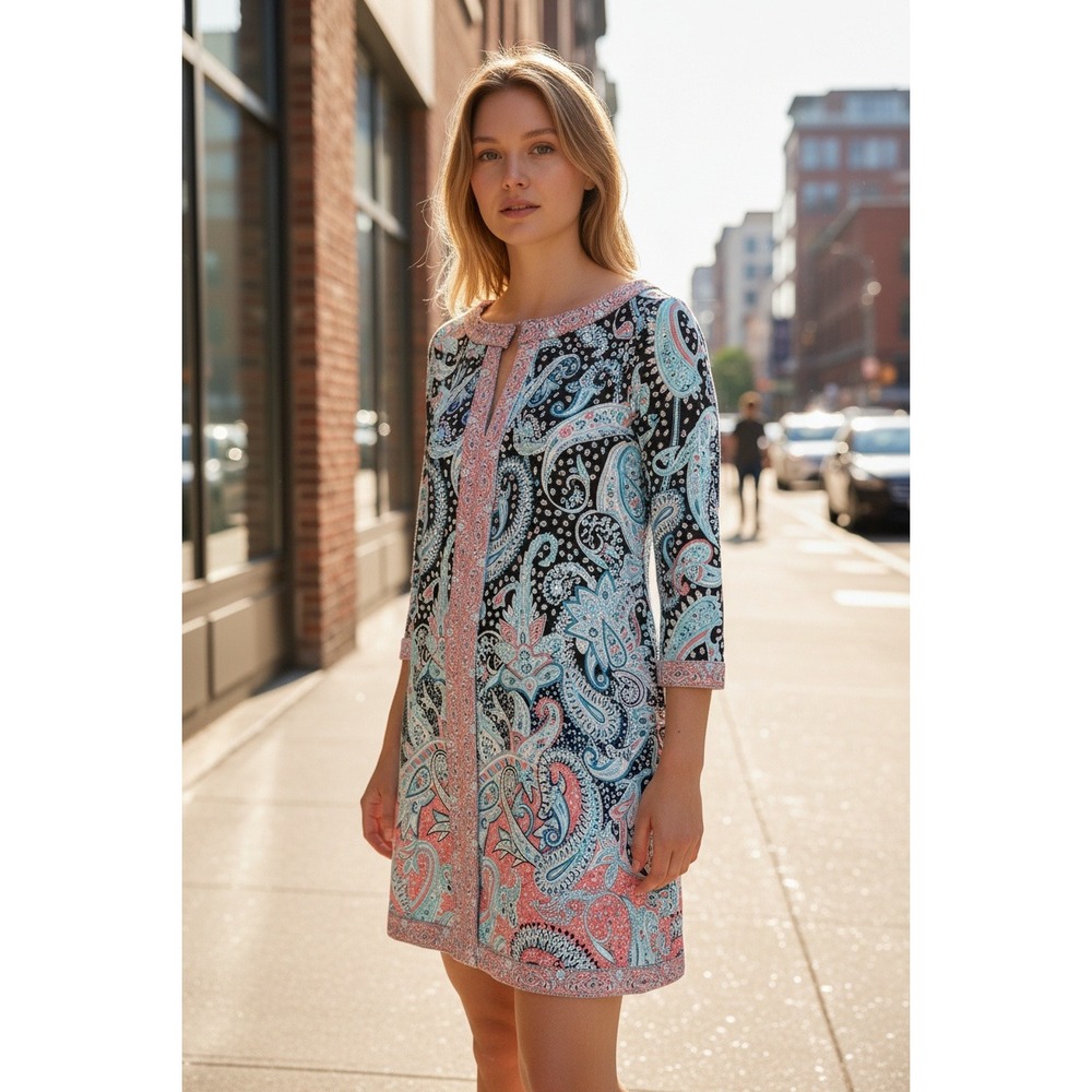 BCBG Maxazria Avila Paisley Dress Size M‎ - Excellent Condition